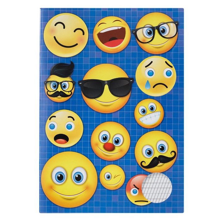 Caiet A5 Tip 1 cu Model Emoji - 40F