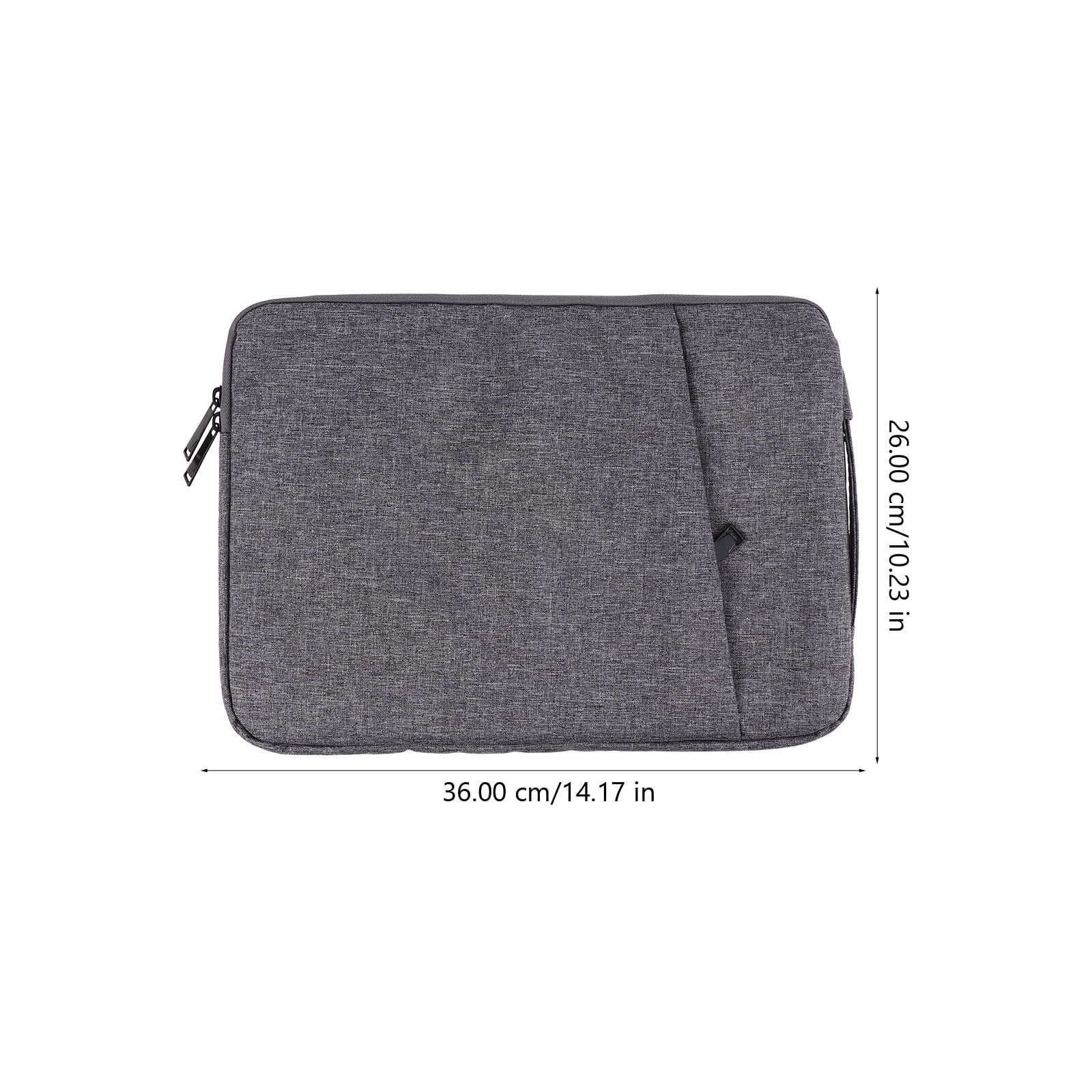 ZYBLSSBB, Geanta pentru laptop din poliester cu maner si protectie captusita, compatibila 13.3 inch, gri, 36 x 26 x 3 cm