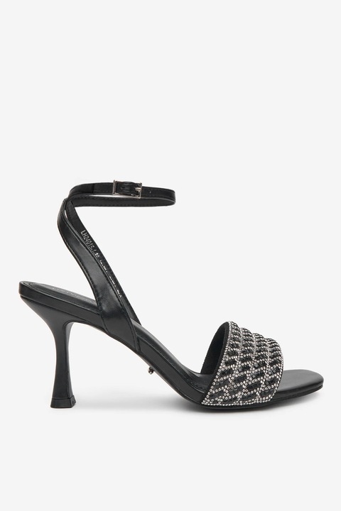 Sandale dama Deezee, 5903698192185, Piele ecologica, Negru, Negru