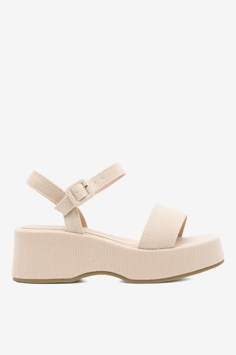 Sandale dama Deezee, 5904862662978, Textil, Bej, Bej, 40