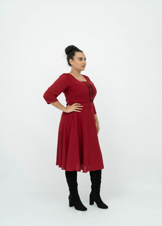 Ярко червена рокля Михаела, Червен