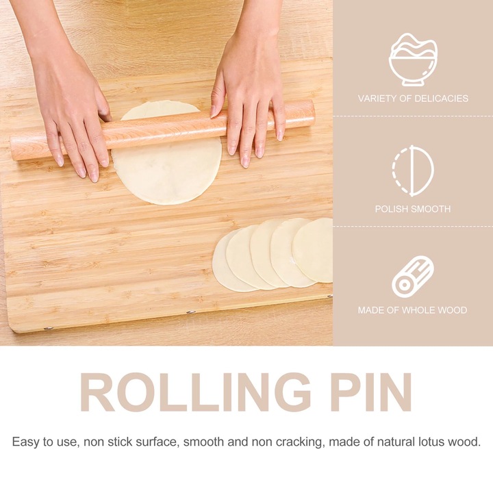 Sucitoare din lemn de lotus natural, set, 16x2.5x2.5cm, pentru gatit dumplings si taitei