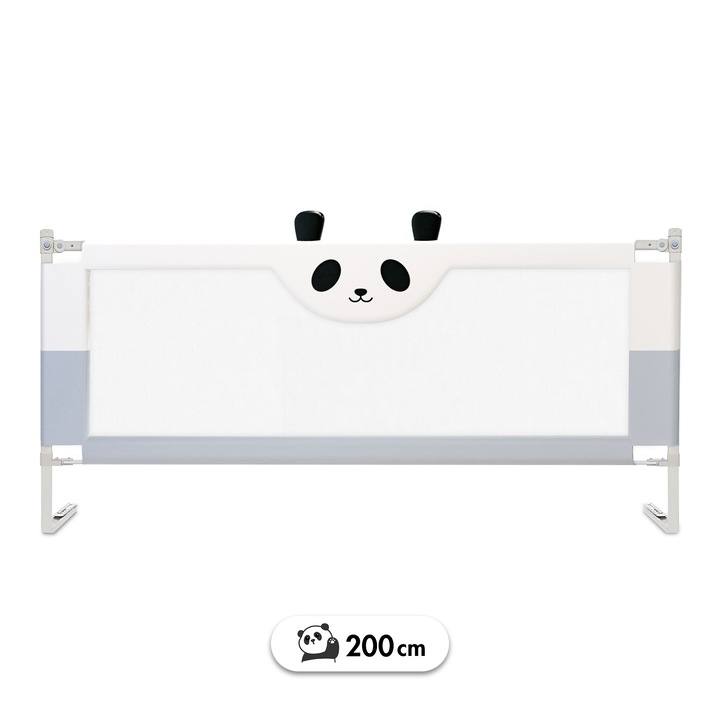 Ágykorlát 200 cm, Emelhető és levehető, Állítható magasság 72-100 cm, Összekapcsolható