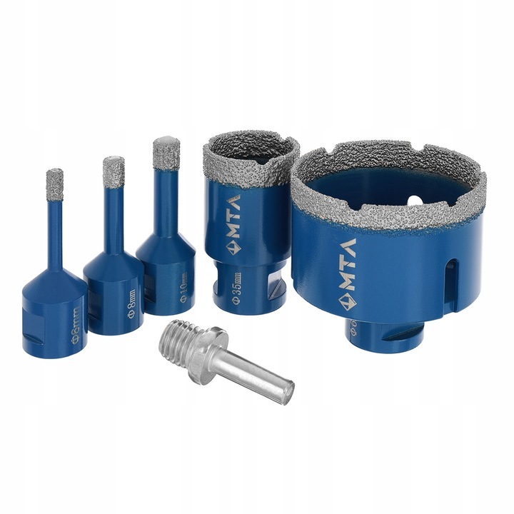 Set de burghie diamantate pentru gresie MTA, 5 bucati, M14