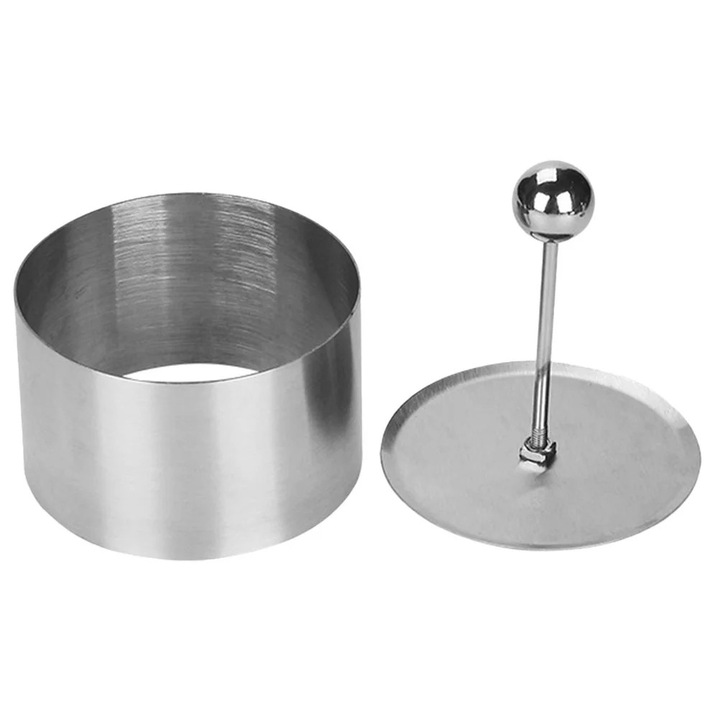 Forma prajituri Tiramisu, inox, argintie, set 3 dimensiuni (S, M, L)
