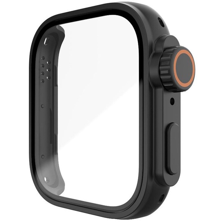 Кейс със скрийн протектор, стъкло за Huawei Watch Fit 3, Ultra Watch Look, черен