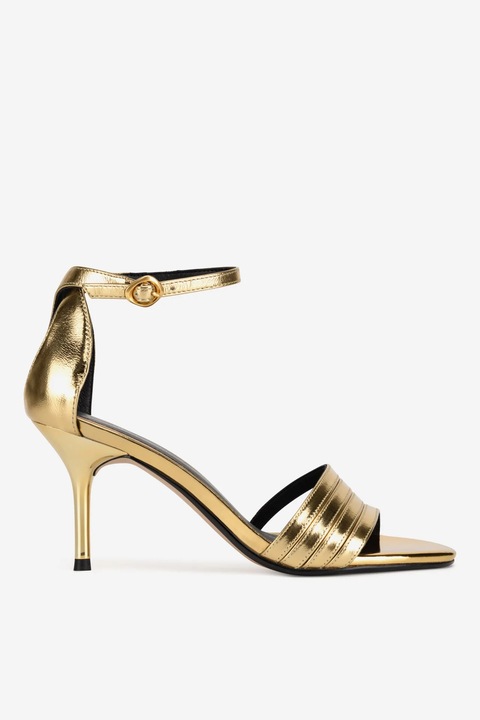 Sandale dama Gino Rossi, 5903419900921, Piele naturala, Auriu, Auriu