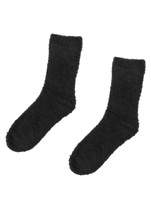 Sosete Pufoase Negre pentru Femei - 2 perechi