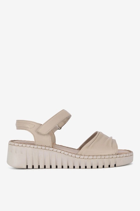 Sandale dama Lasocki, 5905588701170, Piele naturala, Bej, Bej