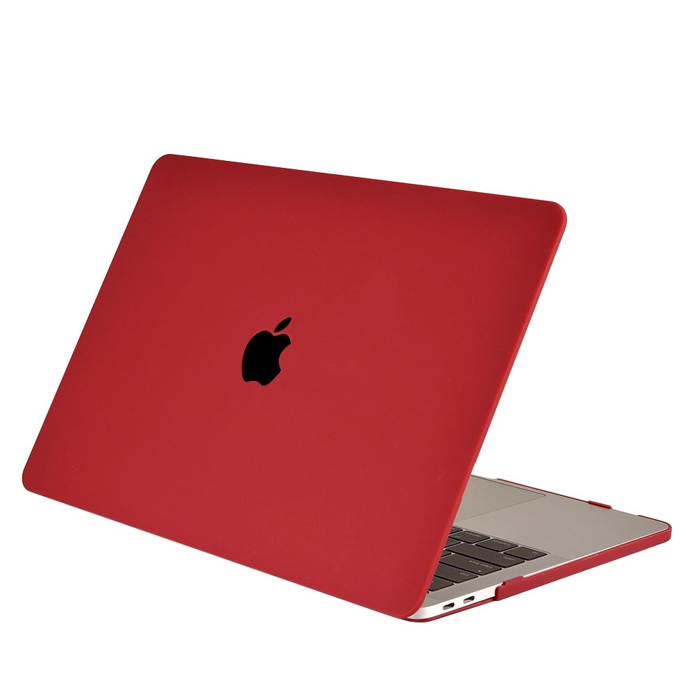 Carcasa pentru Macbook Pro 13.6 inch，Husa laptop Fudisenn pentru MacBook Air 13.6 inch M2, anti-amprente, rezistenta la zgarieturi, rosu inchis