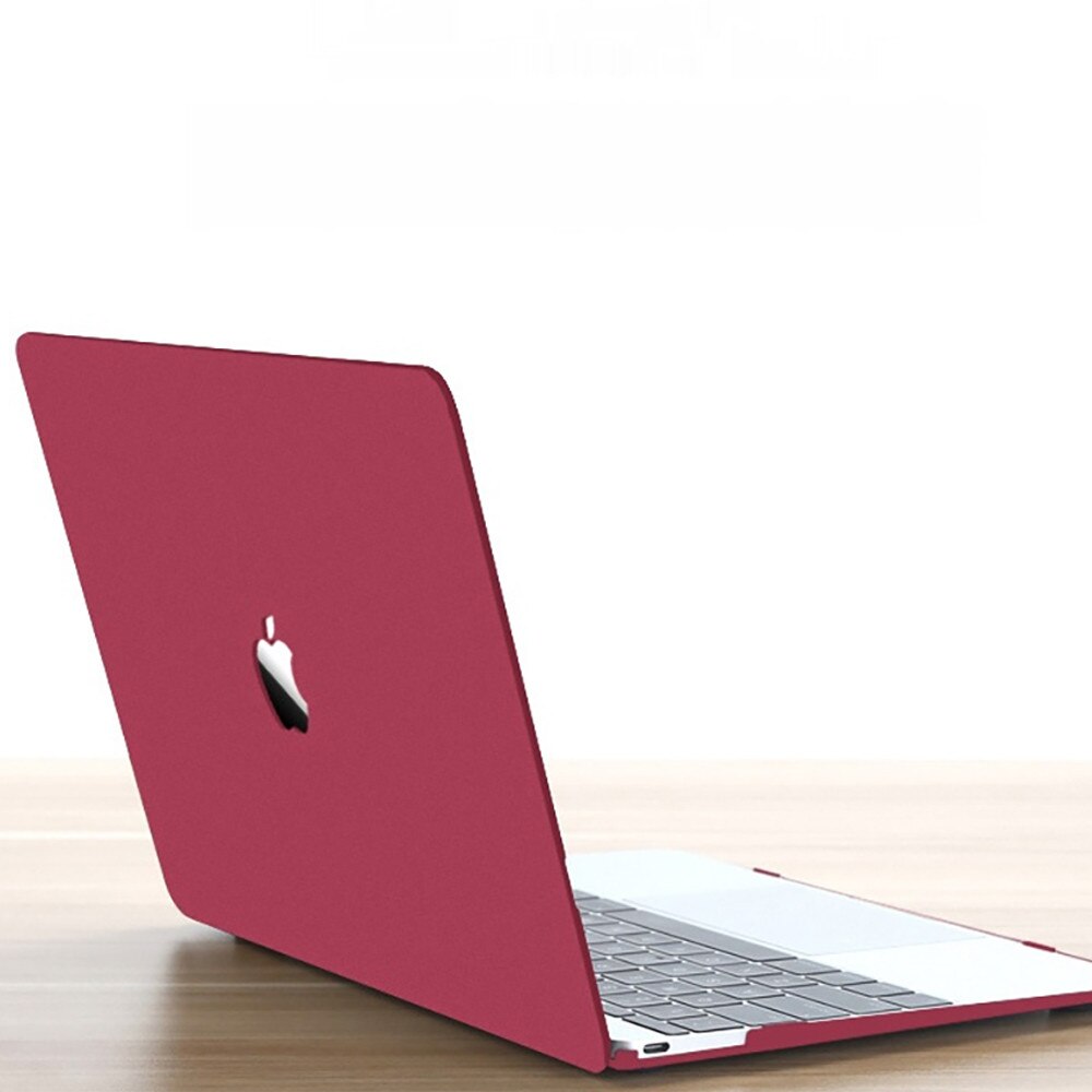 Carcasa pentru Macbook Pro 13.6 inch，Husa laptop Fudisenn pentru MacBook Air 13.6 inch M2, anti-amprente, rezistenta la zgarieturi, rosu inchis