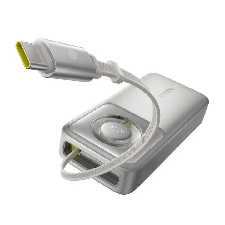 Powerbank Baseus OS Free2Pull 20000mAh 65W + cablu (szary)