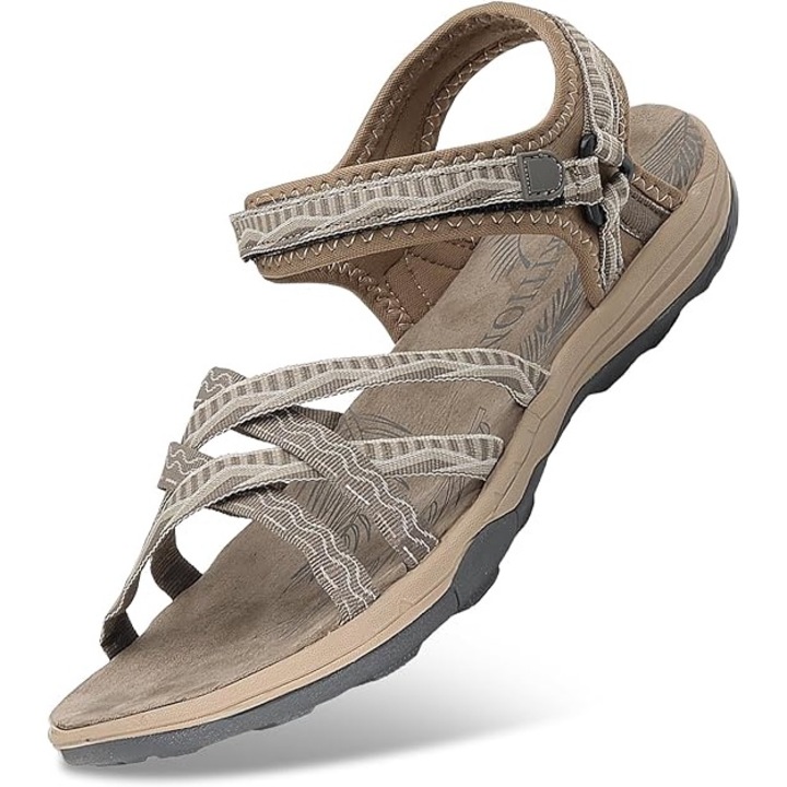 Sandale de Drumetie Impermeabile GRITION, pentru Femei, Antiderapante si Confortabile, Marimea 38, Bej