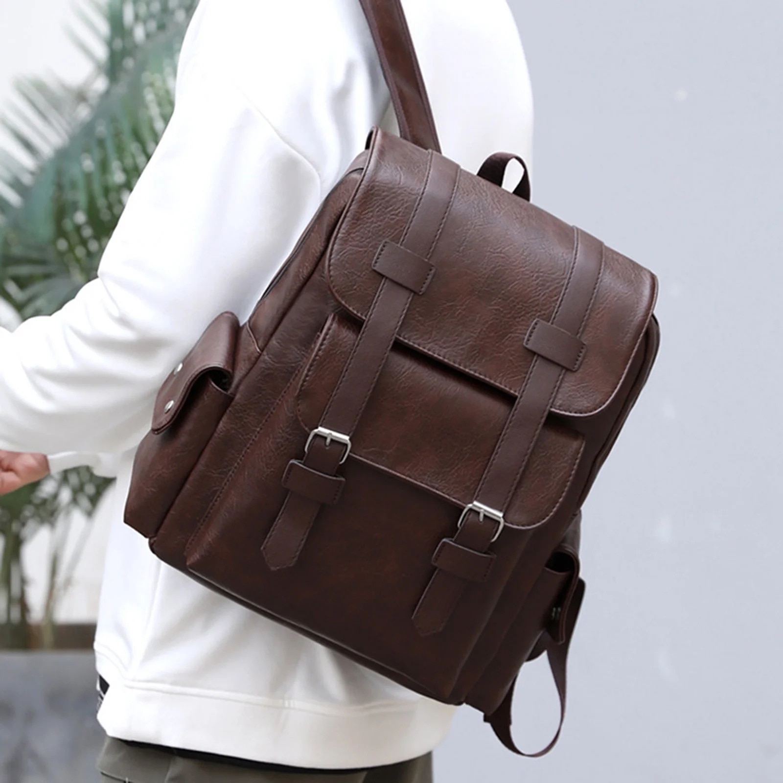 Rucsac de Culoare Maro, Rucsac pentru Calatorii Casuale, Rucsac pentru Uz Zilnic Rucsac Casual Uz Zilnic, Rucsac Maro pentru Calatorii Int 15.6 inch