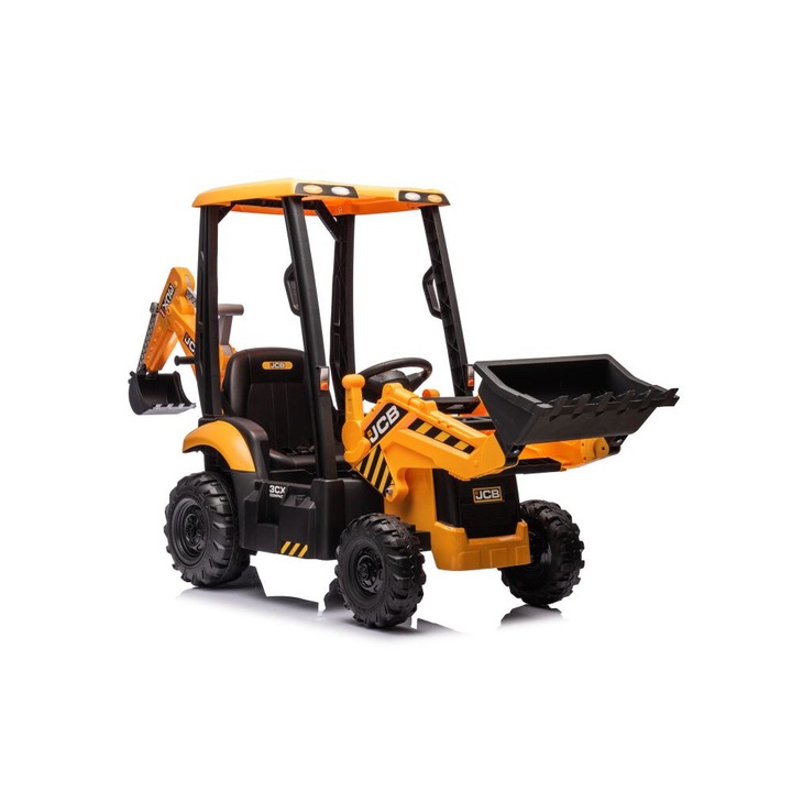 Excavator electric JCB cu lopata galben, 100x46x59cm LEAN