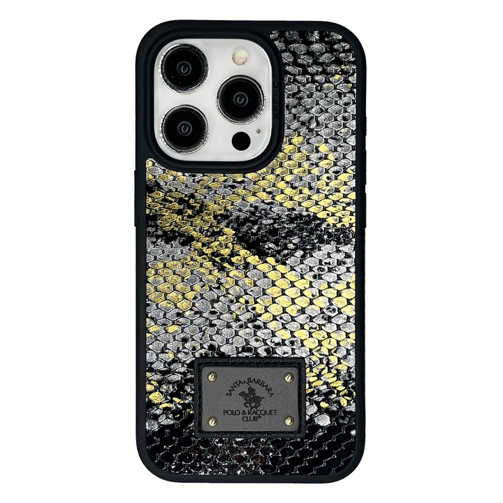 Prémium tok iPhone 15 Pro Santa Barbara Polo & Racquet Club Sagar Black telefonhoz, Magsafe kompatibilis