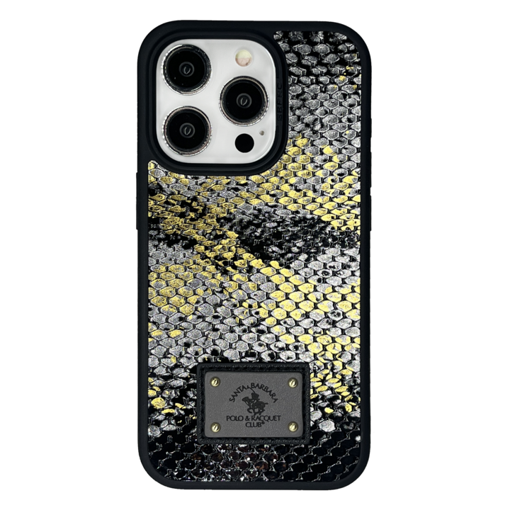 Премиум калъф за iPhone 15 Pro Santa Barbara Polo & Racquet Club Sagar черен, съвместим с Magsafe