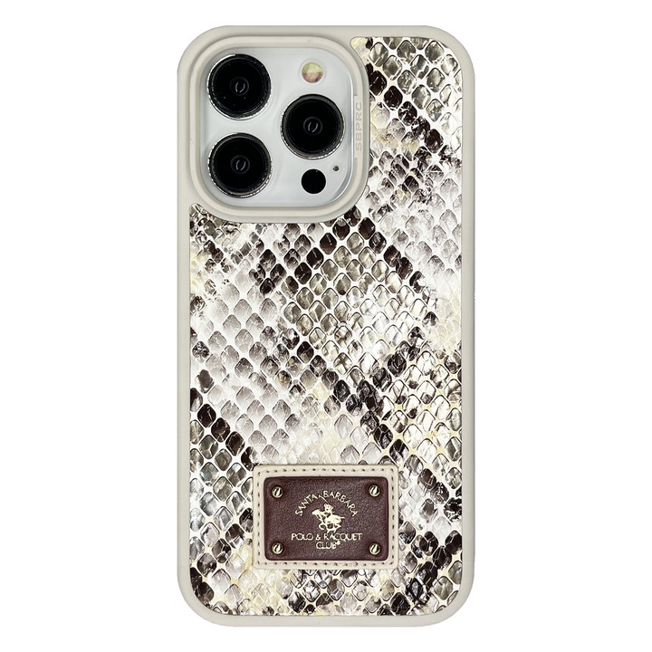 Prémium tok iPhone 15 Pro Santa Barbara Polo & Racquet Club Sagar Beige telefonhoz, Magsafe kompatibilis