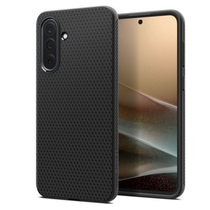 Husa Spate Spigen Liquid Air Compatibila Cu Samsung Galaxy A56 5G, Materiale Premium, Rezistenta La Socuri, Silicon, Negru