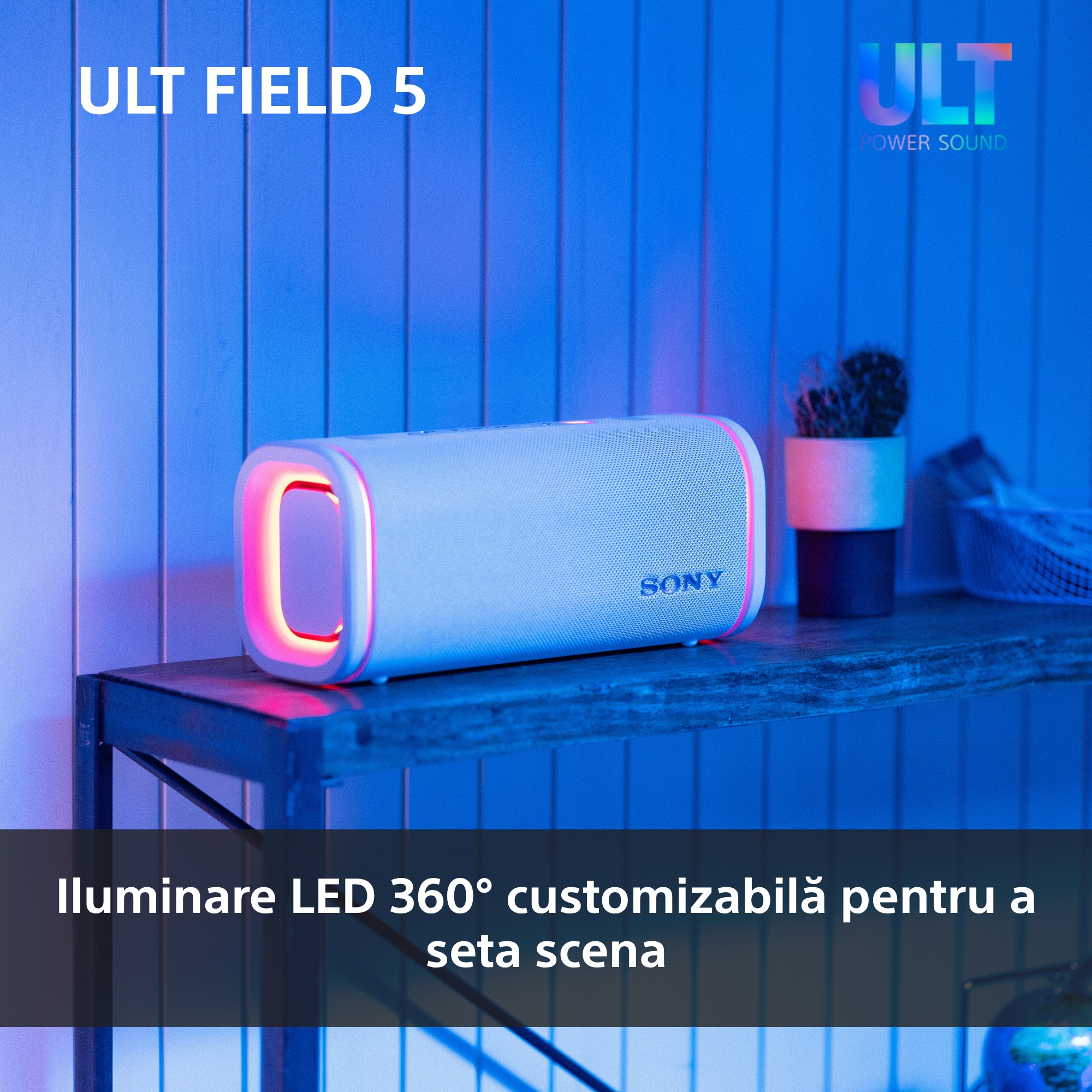 Boxa portabila Sony ULT FIELD 5 SRS-ULT50W, Bluetooth 5.3, 2