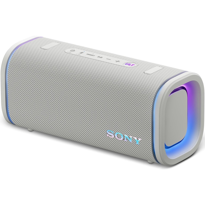 Преносима тонколона Sony ULT FIELD 5 SRS-ULT50W, Bluetooth 5.3, 2 режима на ULT Power Sound, 360 лумена, 25 часа живот на батерията, Водоустойчивост IP67, Бял