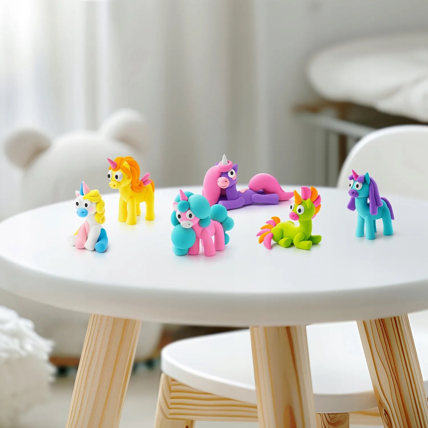 Set Hey Clay - Rainbow Unicorns - eMAG.ro
