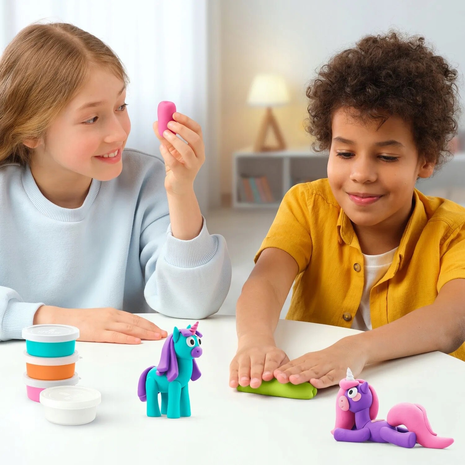 Set Hey Clay - Rainbow Unicorns - eMAG.ro