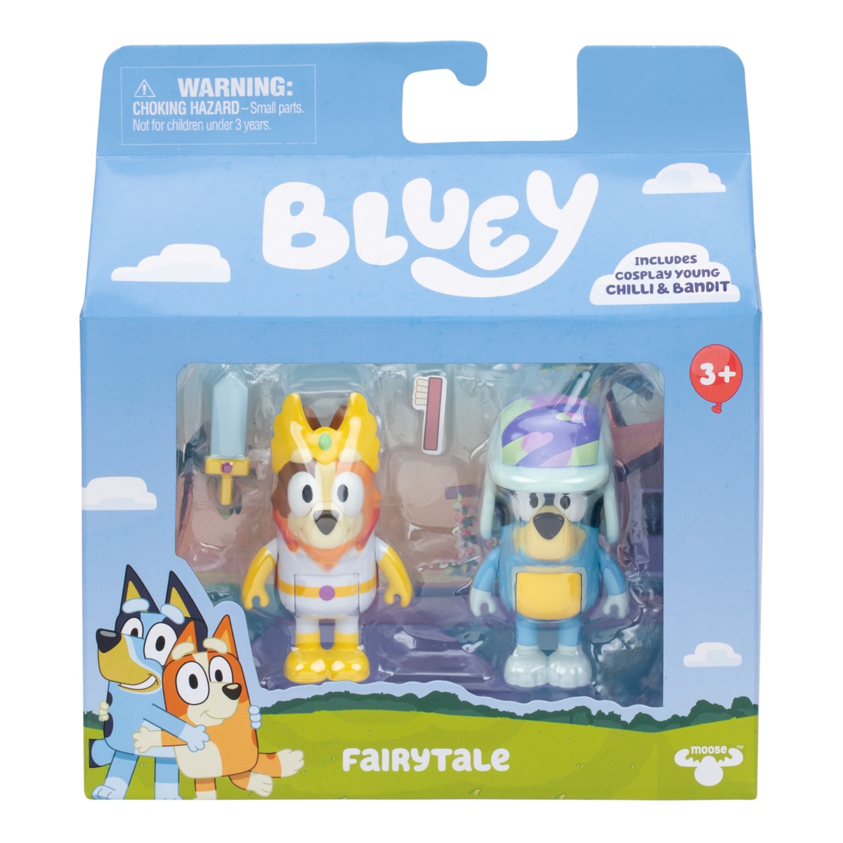 Set 2 figurine Bluey - Chilli & Bandit, Fairytale