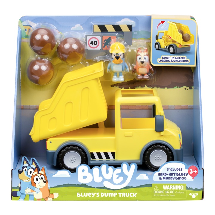 Игрален комплект Bluey, Самосвал, с 2 фигурки