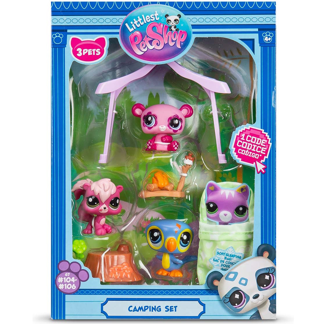 Set 3 figurine Littlest Pet Shop, Camping
