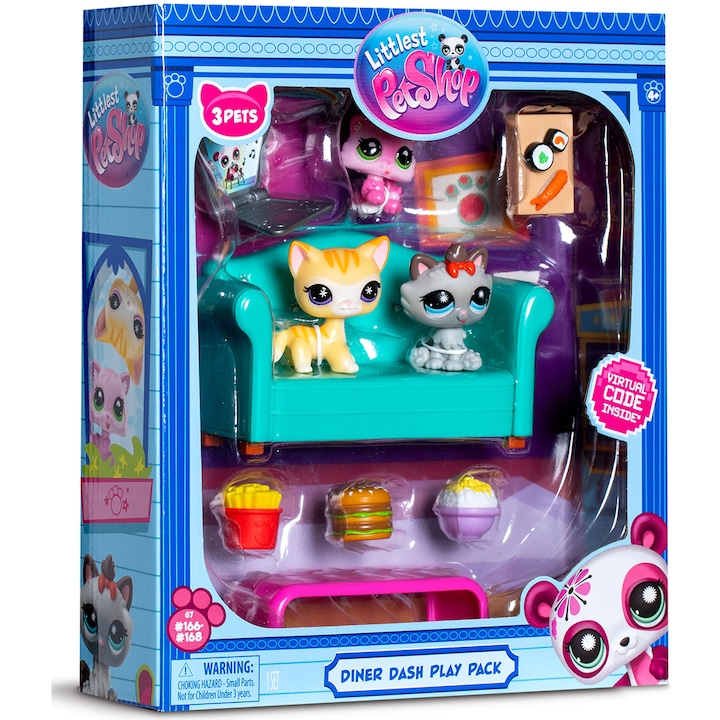 Littlest Pet Shop: Diner Dash játékkészlet, 7. generáció, 3. széria - 3 db-os