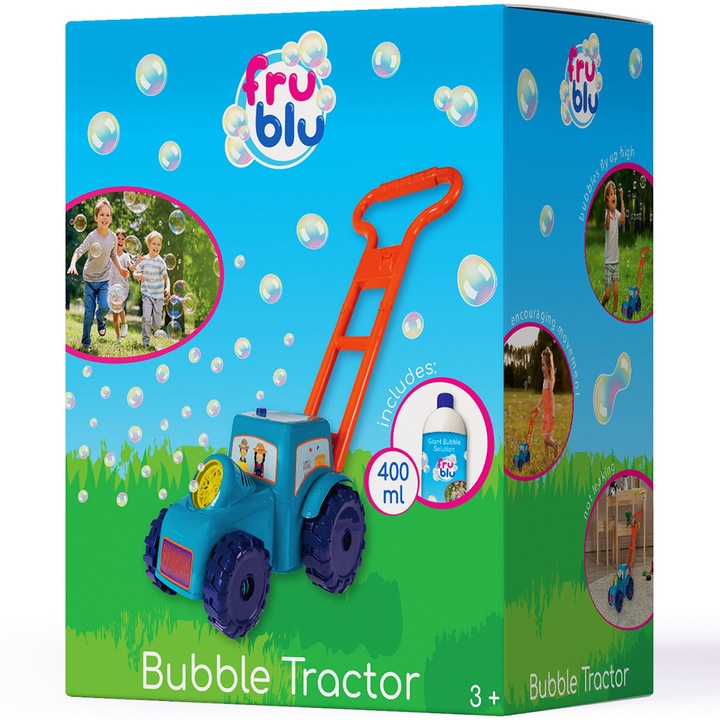 Set baloane de sapun Fru Blu - Tractor, cu solutie baloane 400 ml