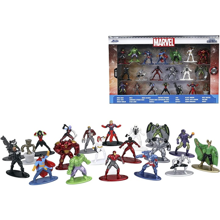 20 db Marvel figurából álló készlet, Jada, fém