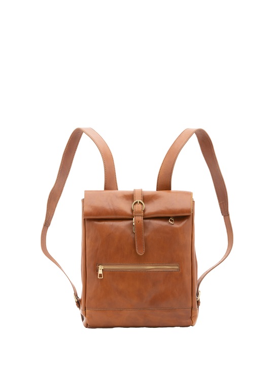 Alessia Firenze, Rucsac unisex de piele, Caramel