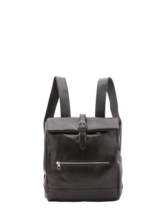 Alessia Firenze, Rucsac unisex de piele, Negru