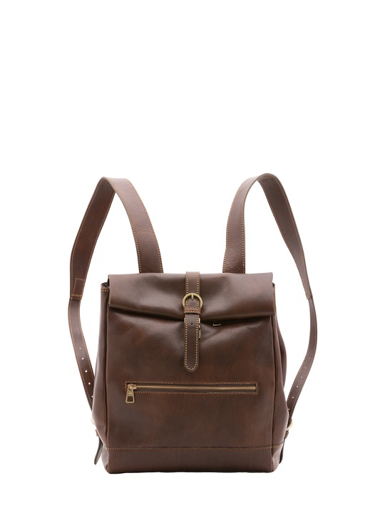 Alessia Firenze, Rucsac unisex de piele, Maro taupe