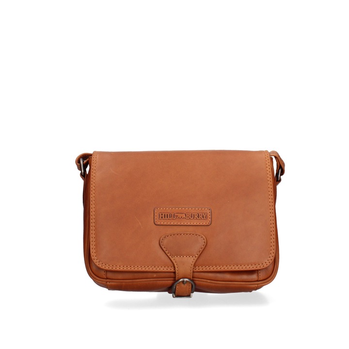 Hill Burry, Geanta crossbody de piele, Maro