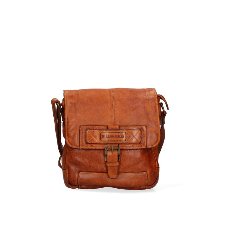 Hill Burry, Geanta crossbody de piele, Maro scortisoara