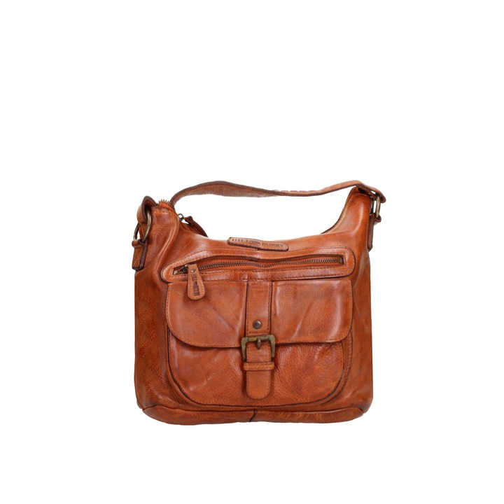 Hill Burry, Geanta crossbody de piele, Maro