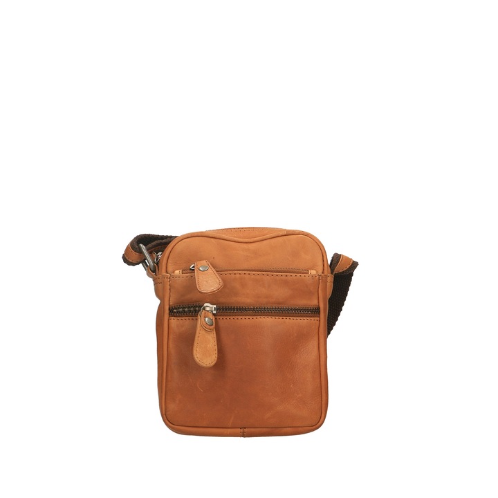 Hill Burry, Geanta crossbody de piele 212441, Maro
