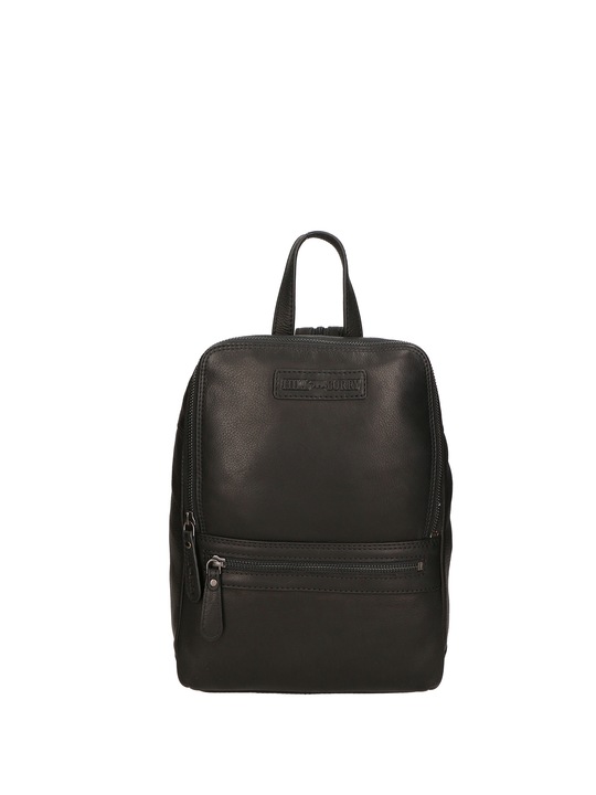 Hill Burry, Rucsac de piele 212463, Negru