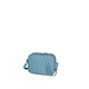 Virginia Rhinè, Geanta crossbody din piele cu monograma in relief, Turcoaz
