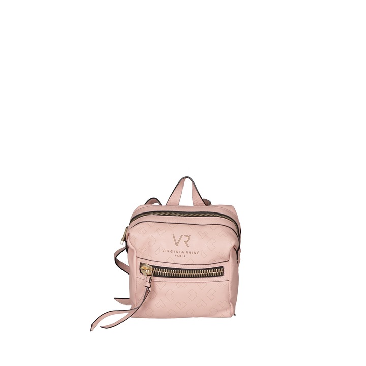 Virginia Rhinè, Rucsac din piele cu logo, Roz