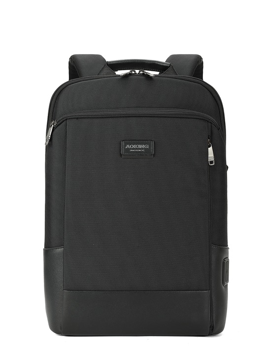 Aoking, Rucsac dreptunghiular din material textil, Negru