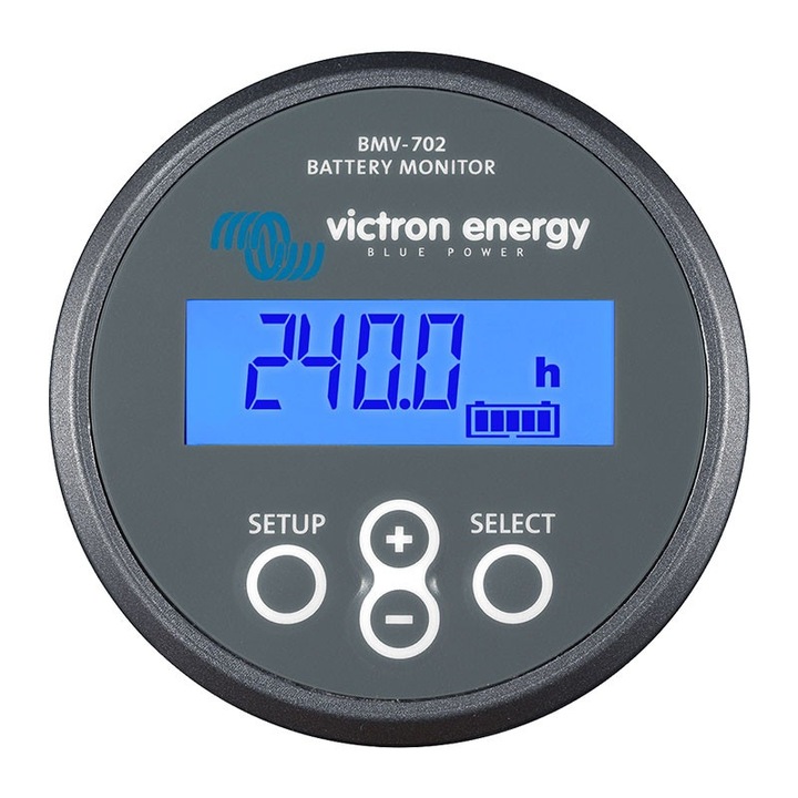 Monitor de baterii Victron Energy BMV-702, 6.5-70 VDC, 1-9999 Ah, cu alarma, montaj subtire