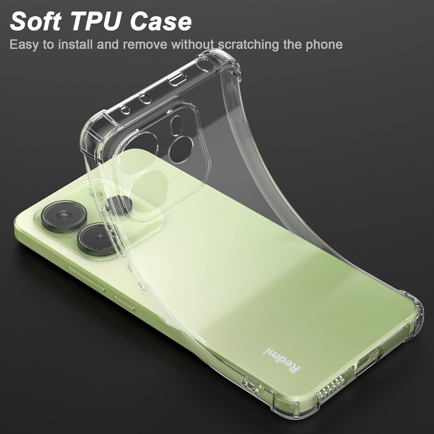 Husa pentru Xiaomi Redmi Note 14 4G Anti-Shock subtire si usoara cu protectie colturi si lentile camera transparenta