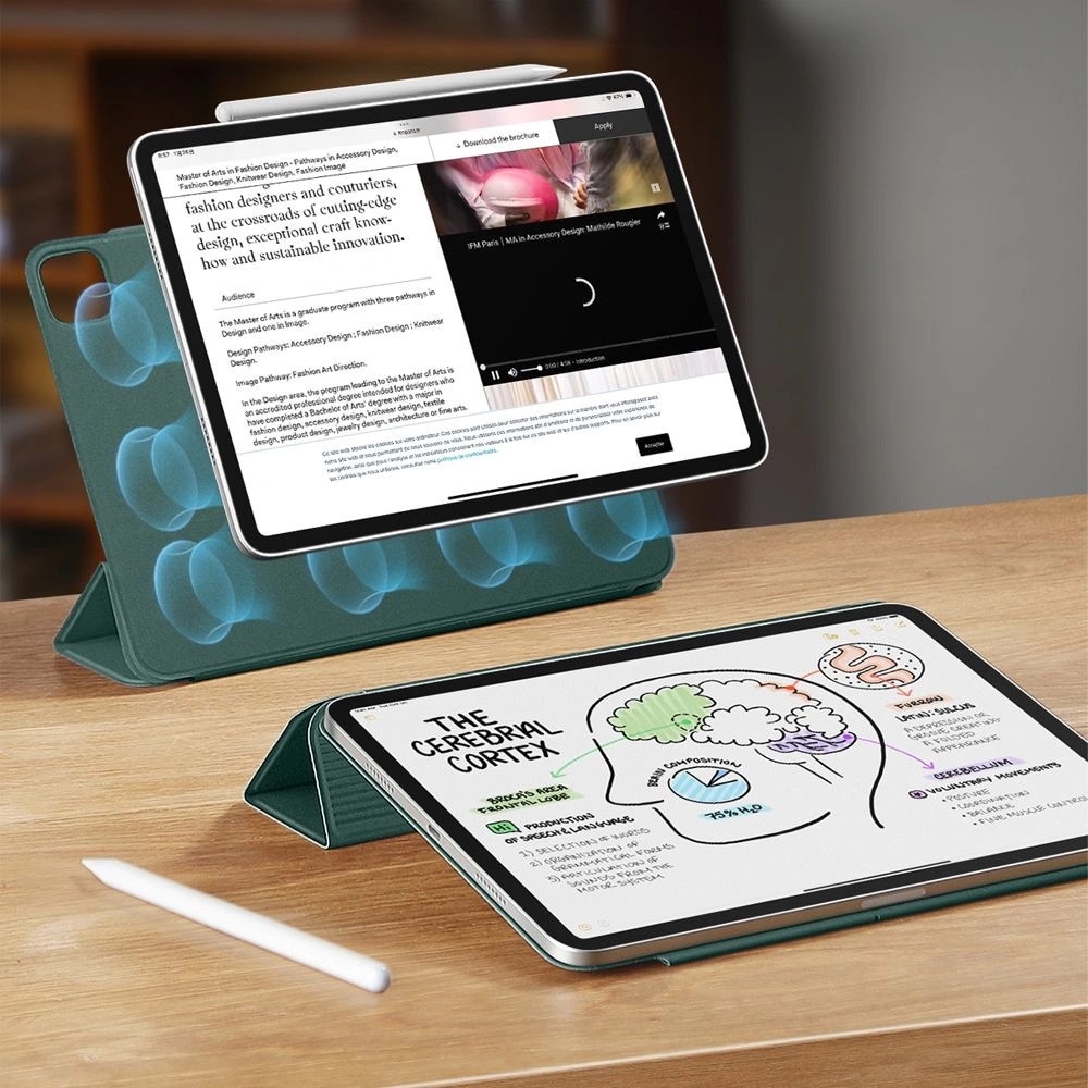Husa ESR Rebound Magnetic compatibila cu iPad Pro 12.9 inch 2020/2021/2022 si iPad Air 6 13 inch 2024/2025 Forest Green