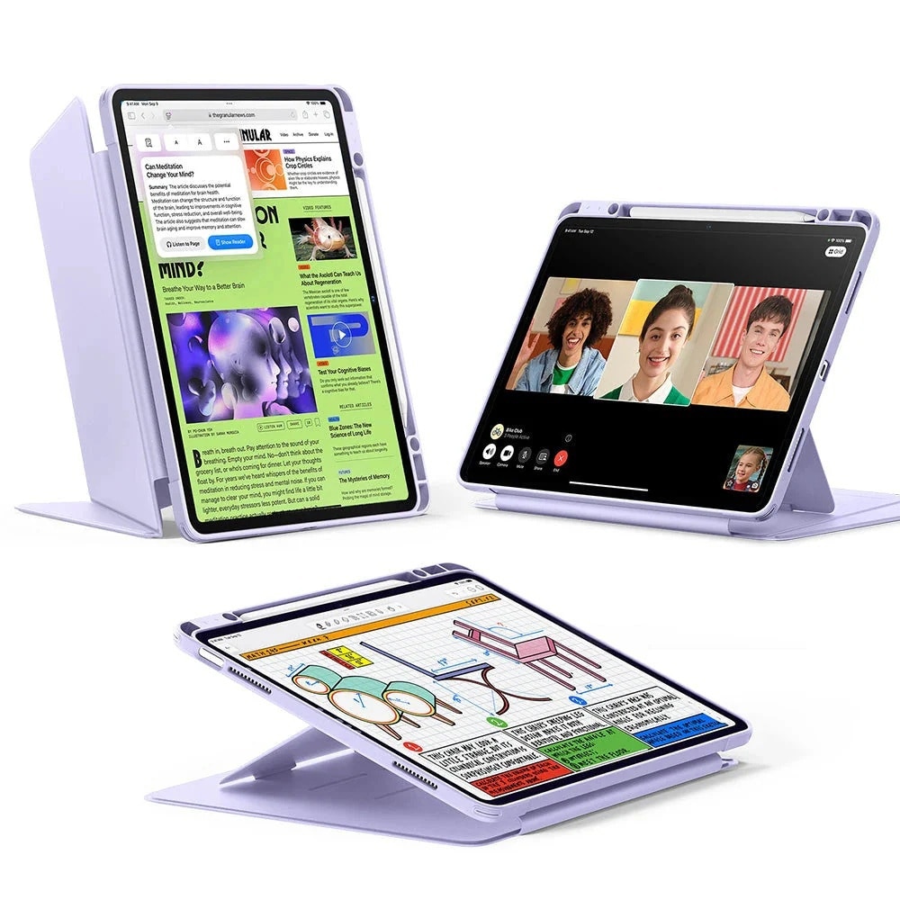 Husa pentru iPad Air 13 (2024) / Air 13 (2025) - ESR FlipA Hybrid (with Pencil Holder) - Purple