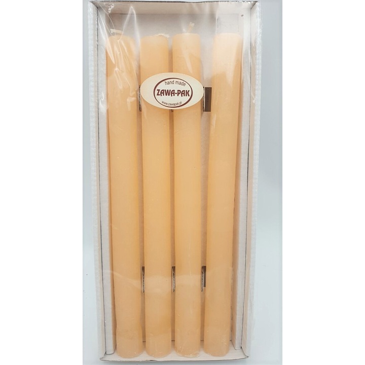 Комплект от 8 кремави свещи в рустик стил 250x22 мм ZAWA