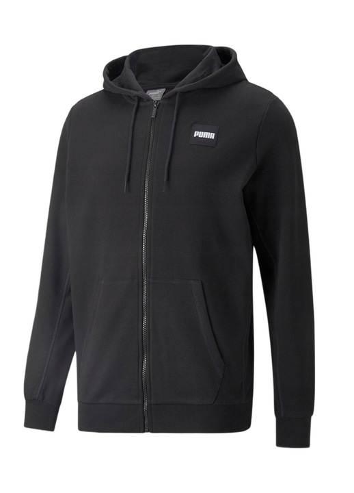 Férfi pulóver, Puma, teljes cipzáras, fekete, S INTL